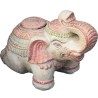 Elefante da giardino dipinto a mano come base per ombrellone e supporto per bandiera